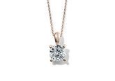 Cushion Diamond Pendant in Rose Gold